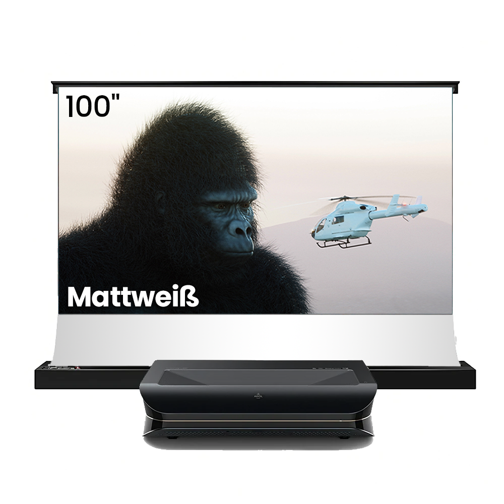 LTV-2500 + 100'' -120'' Matte white floor rising screen package