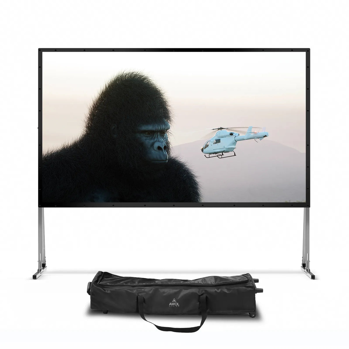 120''-200'' Awol Vision Tragbare faltbare Mattweiße Leinwand für den Außenbereich
