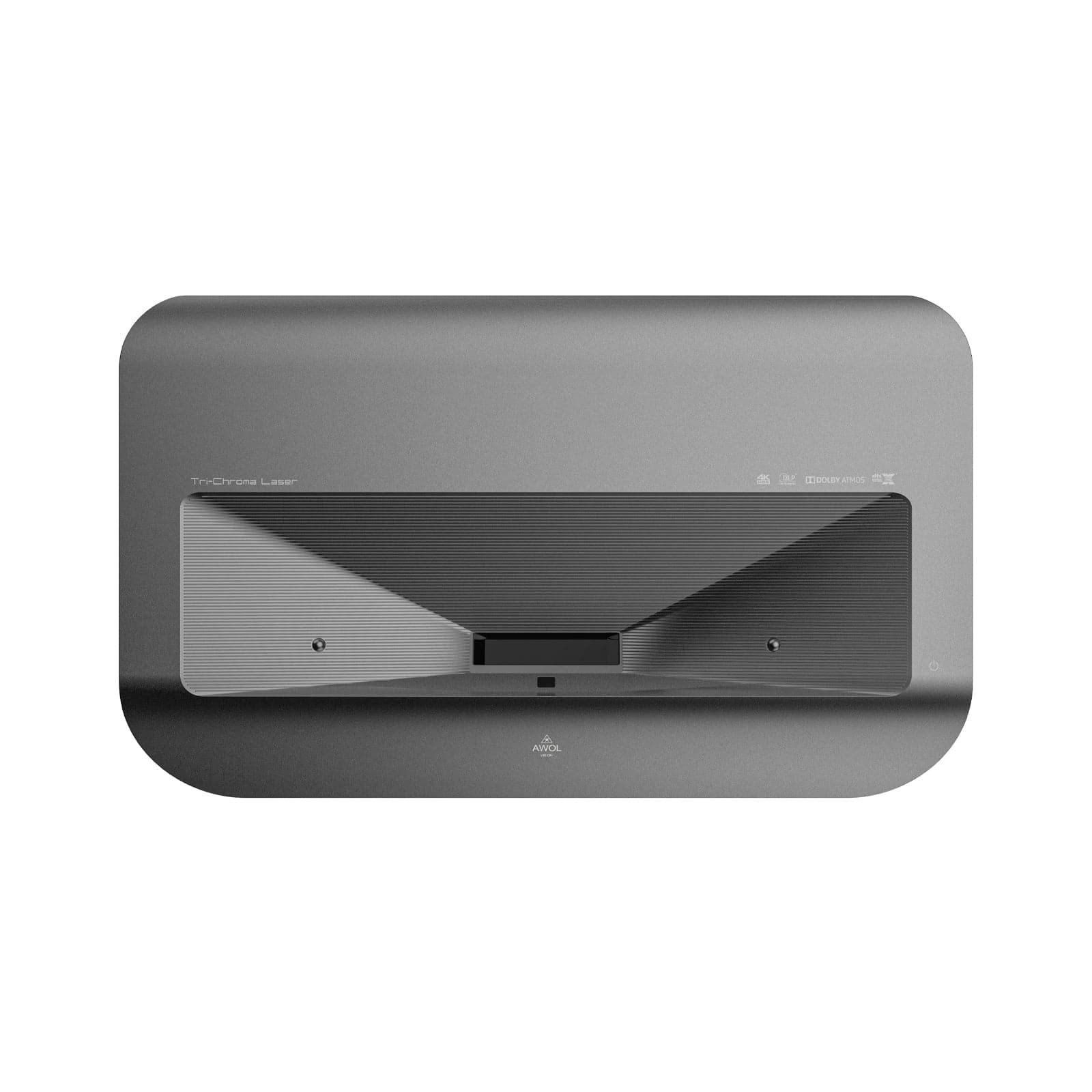 AWOL Vision LTV-2500 4K HDR Laser Beamer Draufsicht mit Tri-Chroma Laser Technologie.