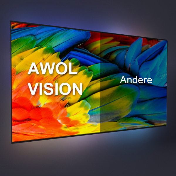 AWOL Vision LTV-3500 Pro kurzdistanz beamer set mit leinwand kaufen mit leuchtenden Farben und hohem Kontrast.