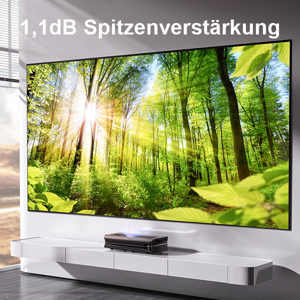 AWOL Vision Beamer und Leinwand für zuhause mit brillanter Bildqualität durch Tageslichtverstärkung.
