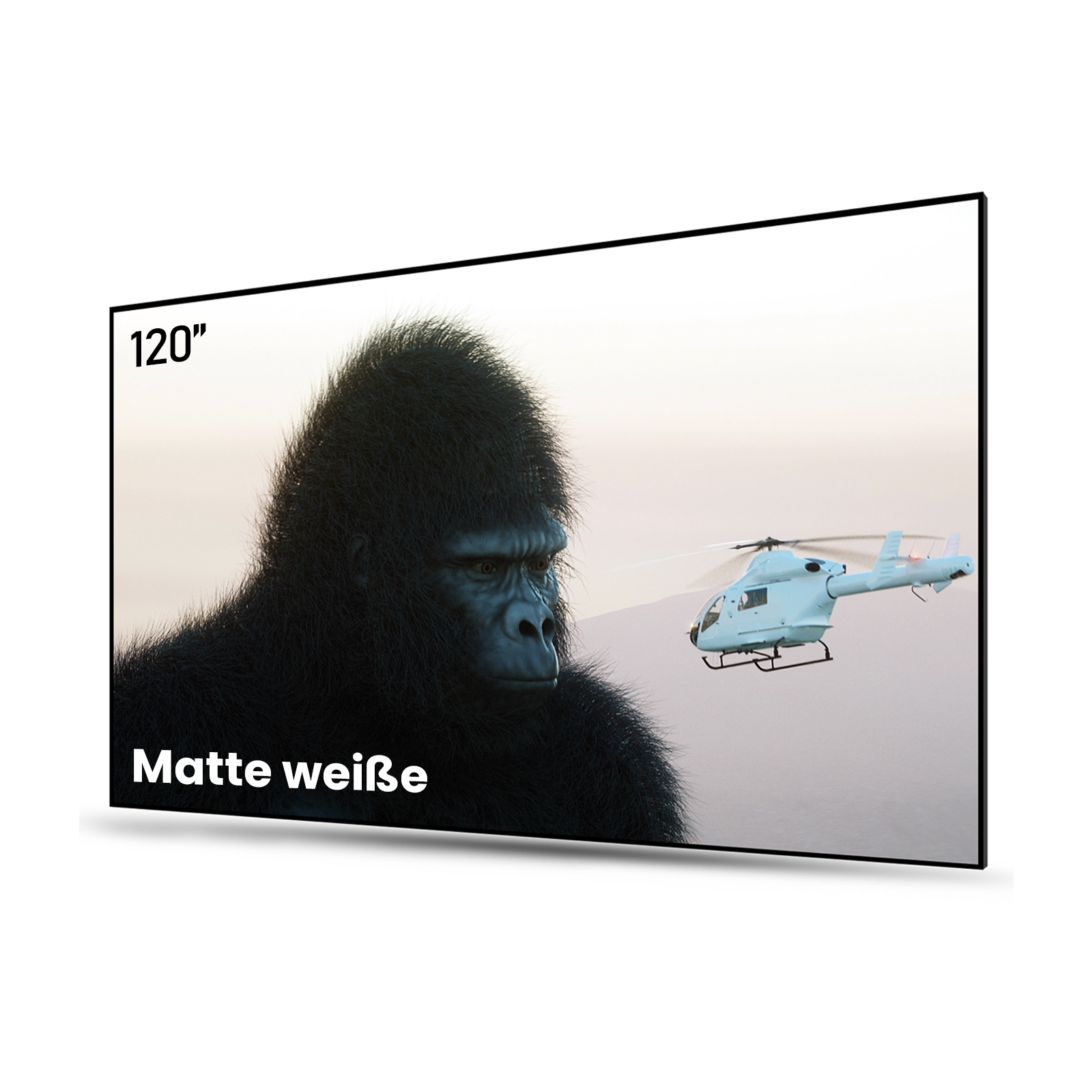 100'' -150'' Matte white canvas