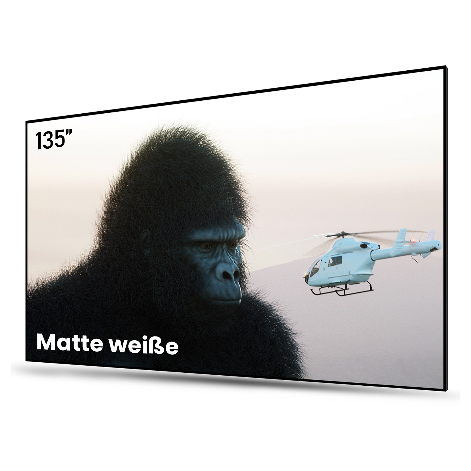 100'' -150'' Matte white canvas