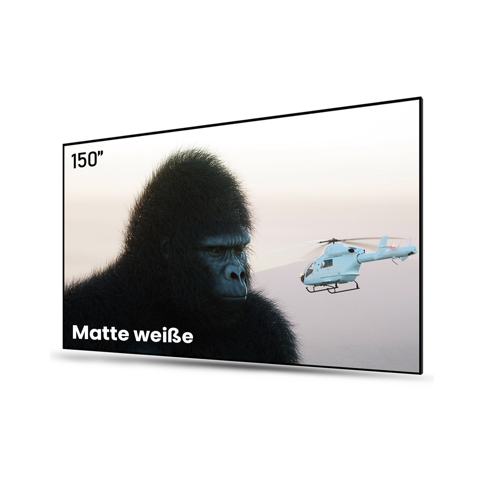100'' -150'' Matte white canvas
