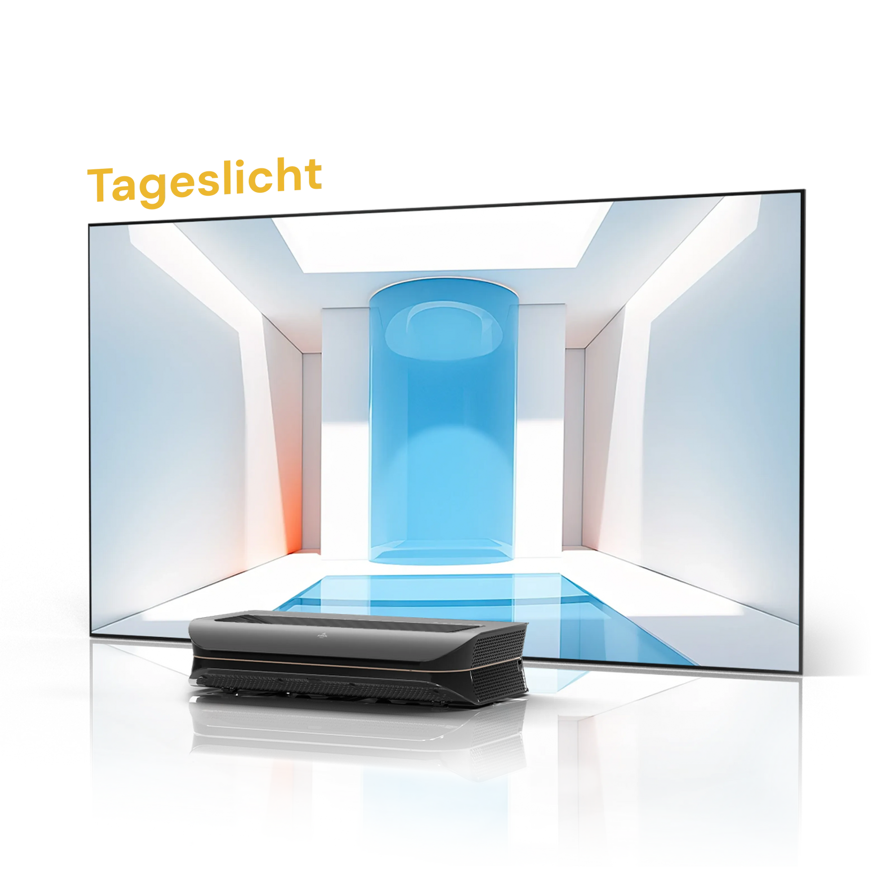 Der LTV 3000 Pro zeigt gemeinsam mit der Tageslicht Fresnel ALR Leinwand klare und kontrastreiche Bilder auch in sehr hellen Umgebungen.