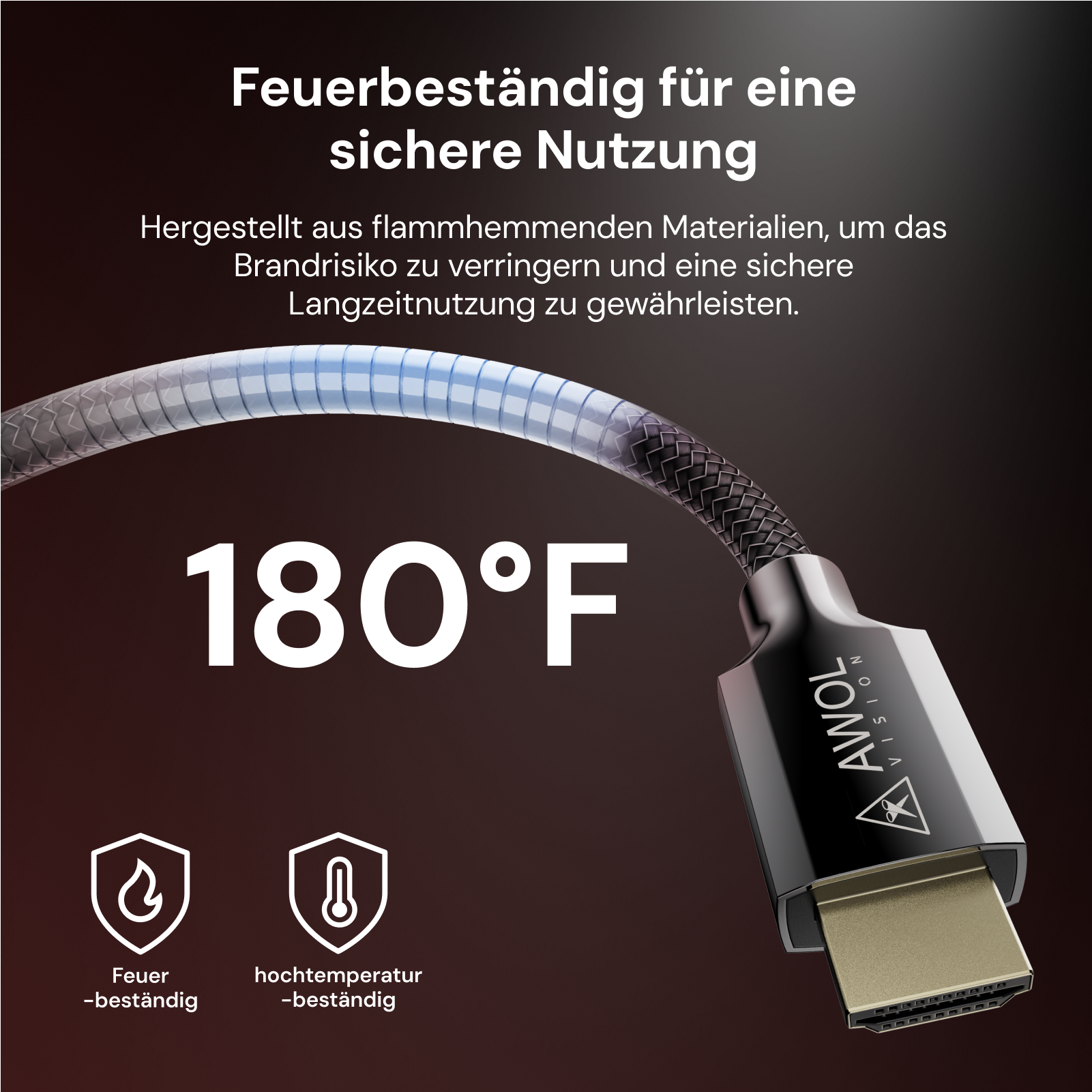 AWOL Vision 8K Ultra High Speed zertifiziertes HDMI-Kabel