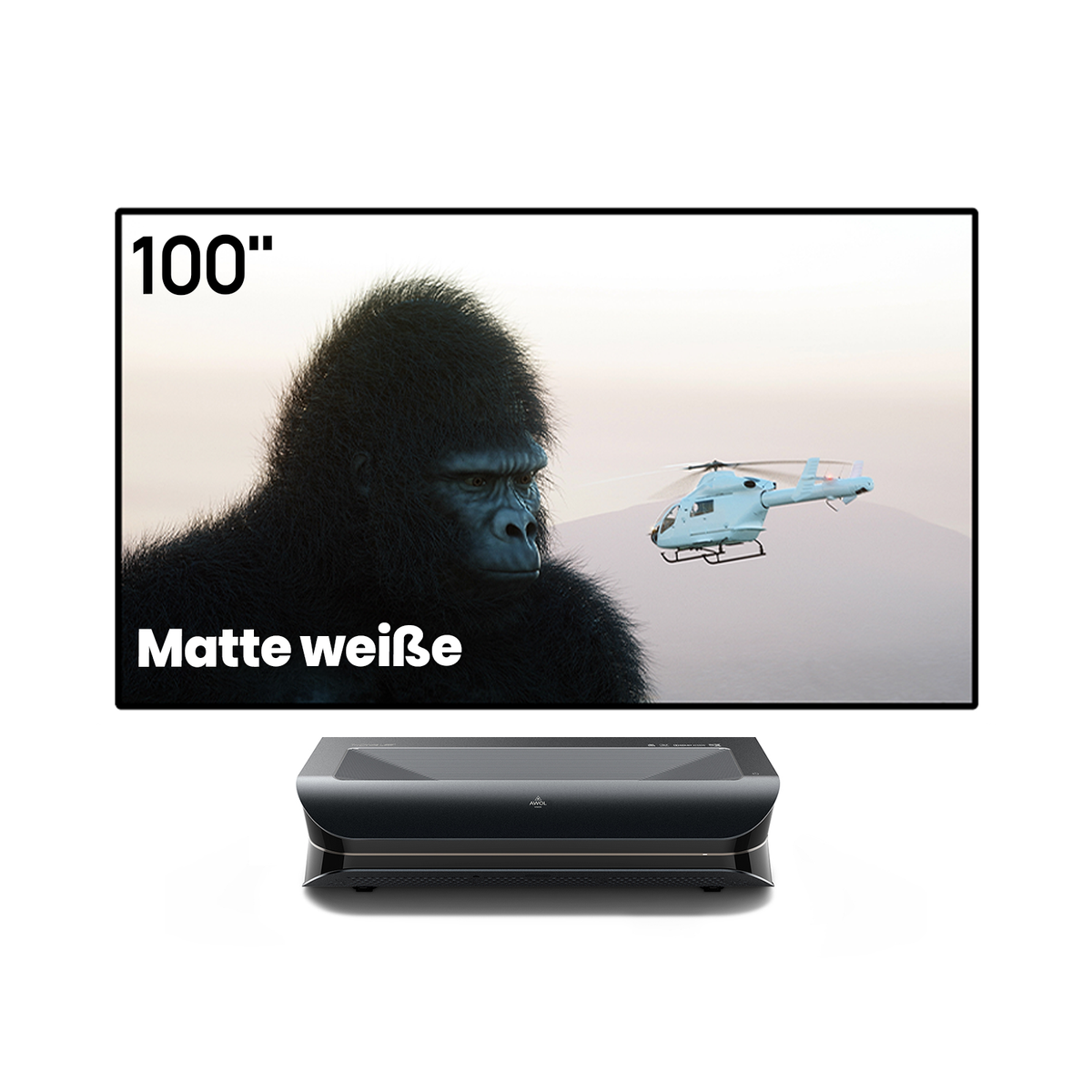 LTV-3000 Pro + 100''-150'' Mattweißer Leinwand