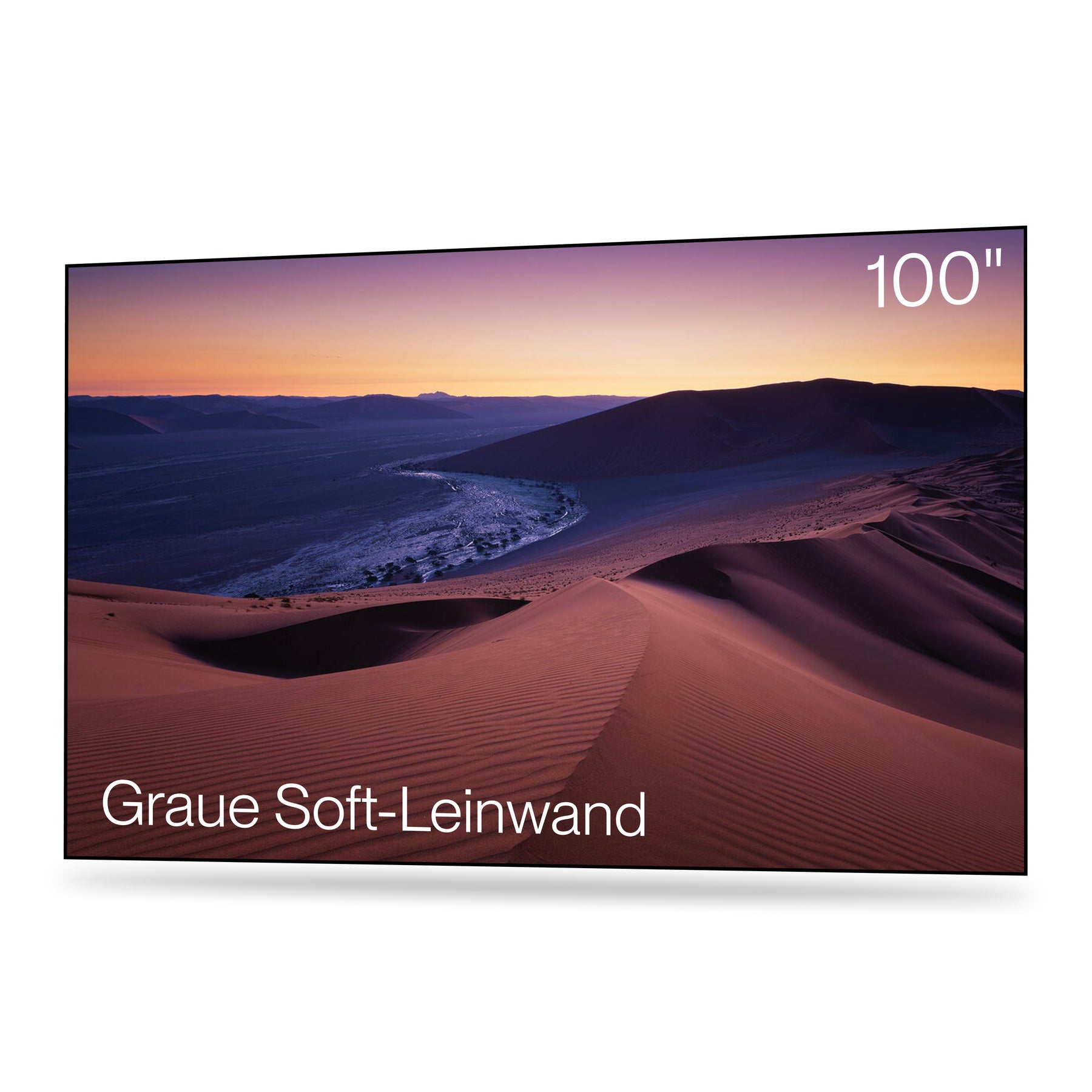 100''–200'' CineContrast Fixed-Frame-Leinwand in Soft-Grau