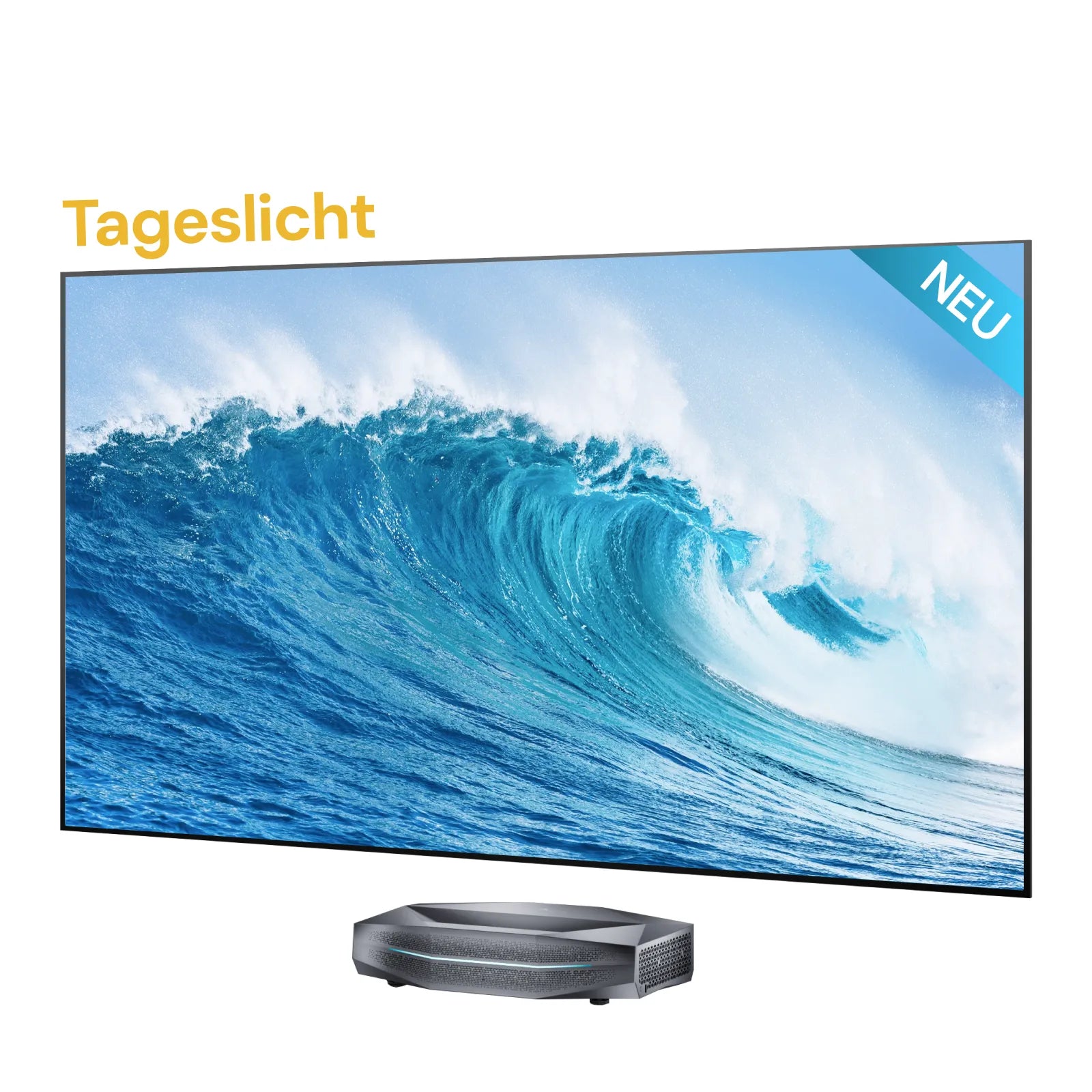 Aetherion Max mit 120-130 Zoll Next-Gen Tageslicht Fresnel ALR Leinwand