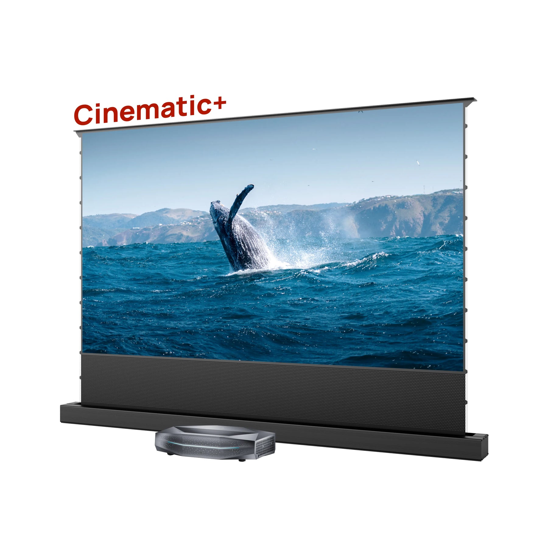 Aetherion Max + 100''-120'' Motorisierte bodenaufsteigende leinwand Paket