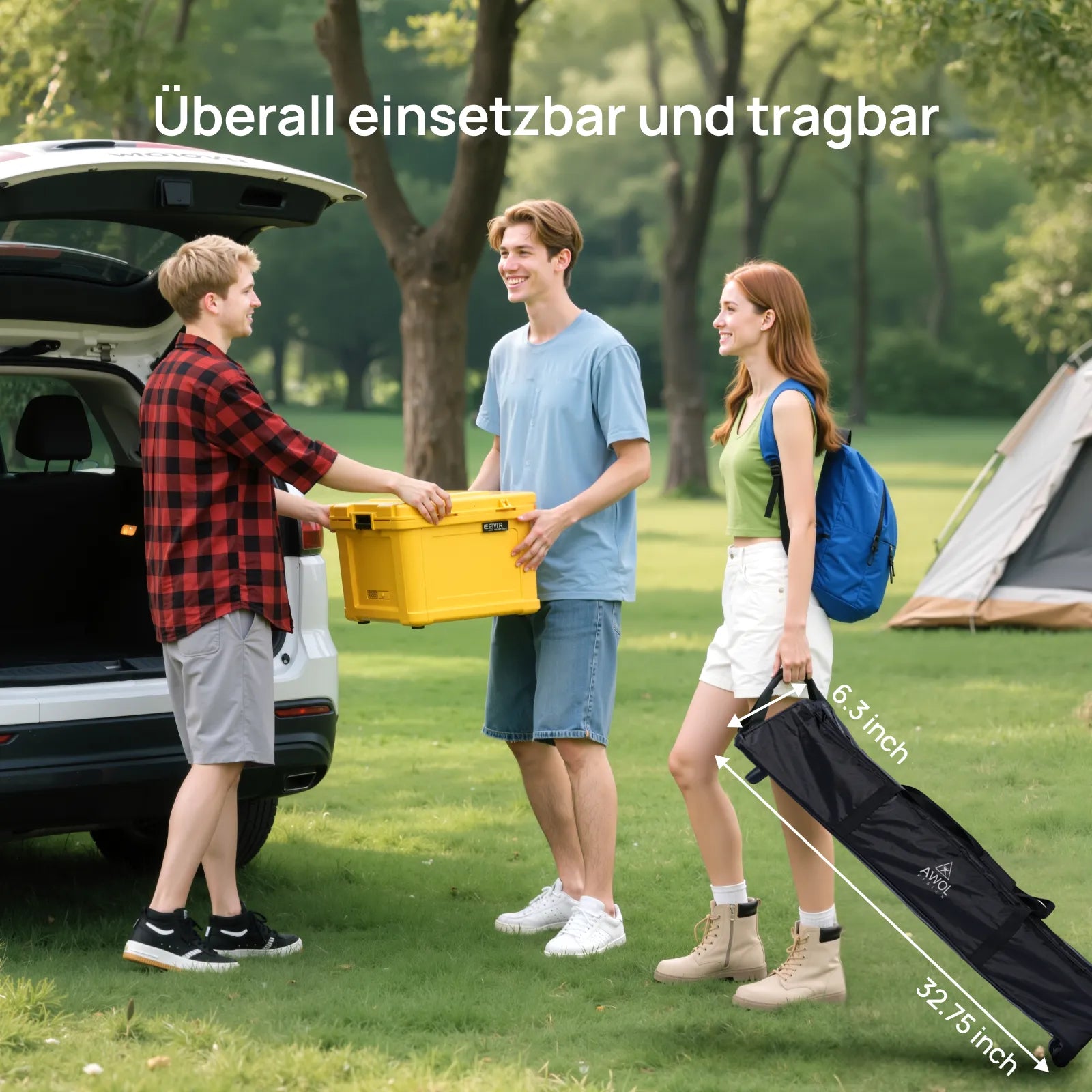 120‘’-200‘’ Awol Vision Tragbare faltbare Mattweiße Leinwand für den Außenbereich