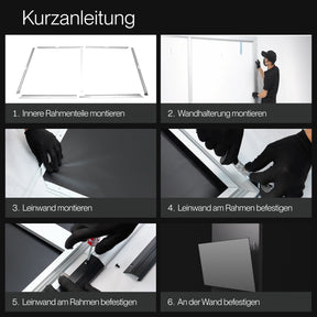 100''–200'' CineContrast Fixed-Frame-Leinwand in Soft-Grau