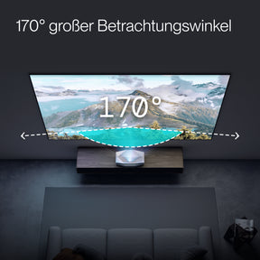 100''–200'' CineContrast Fixed-Frame-Leinwand in Soft-Grau