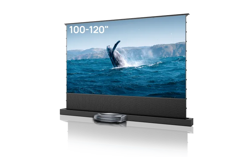 Aetherion Max + 100''-120'' Motorisierte Bodenleinwand Paket