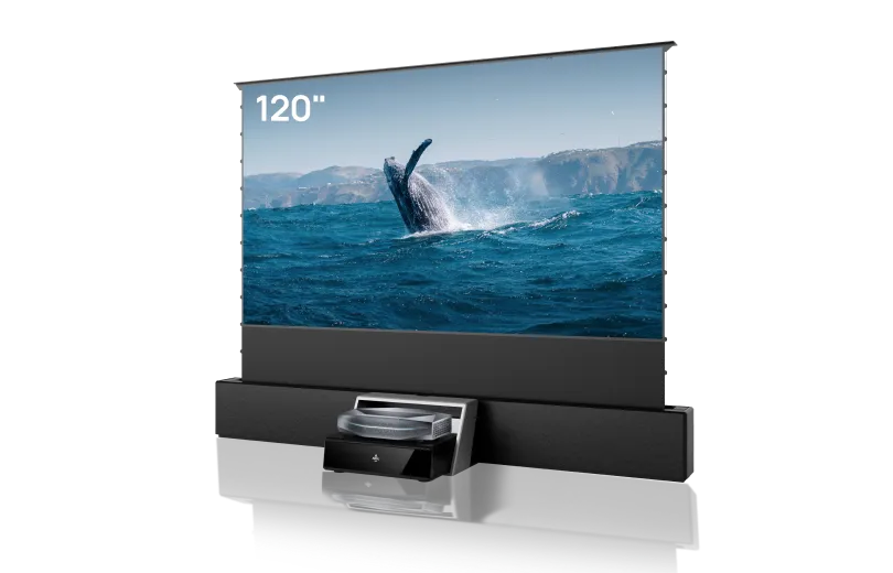Aetherion Max+120'' Motorisierte Bodenleinwand+120'' Station Paket