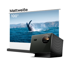 Valerion Pro2+100'' -120'' Mattweiße Bodenaufsteigende Leinwand Paket