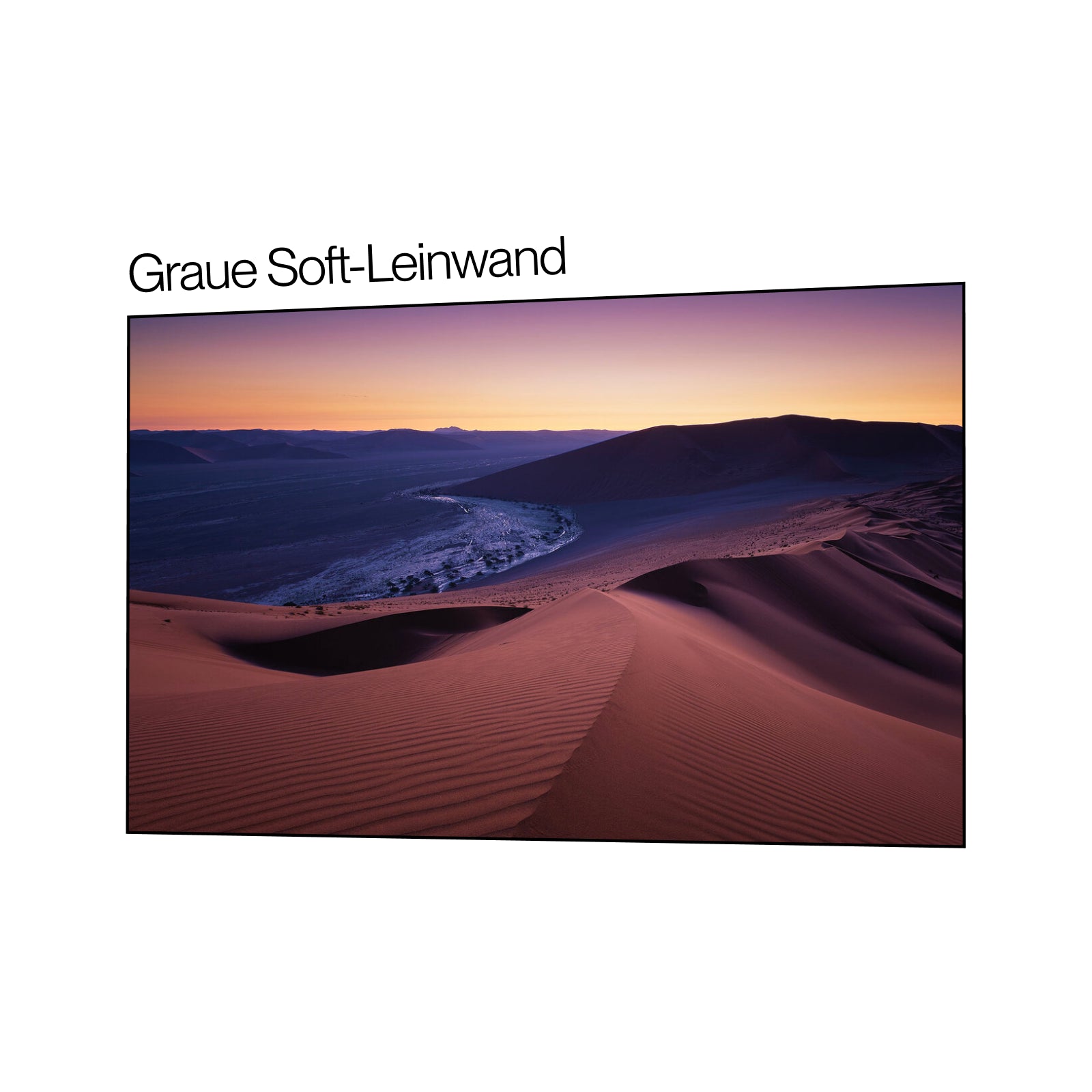 100''–200'' CineContrast Fixed-Frame-Leinwand in Soft-Grau