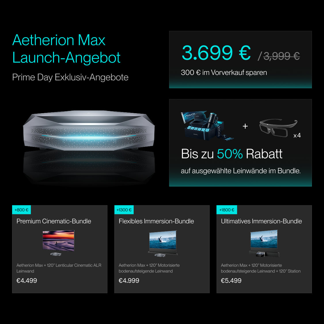Aetherion Max 4K RGB-Laser UST-Projektor