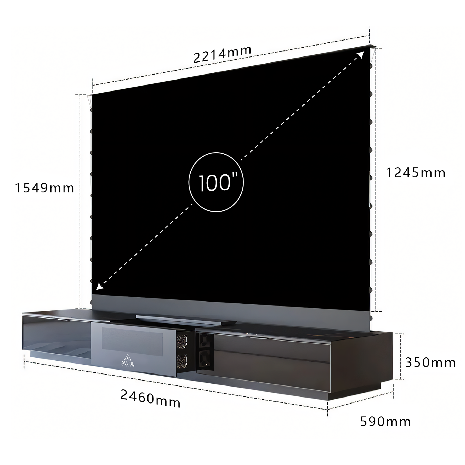 AWOL Vision Vanish Laser-TV – NUR DER SCHRANK