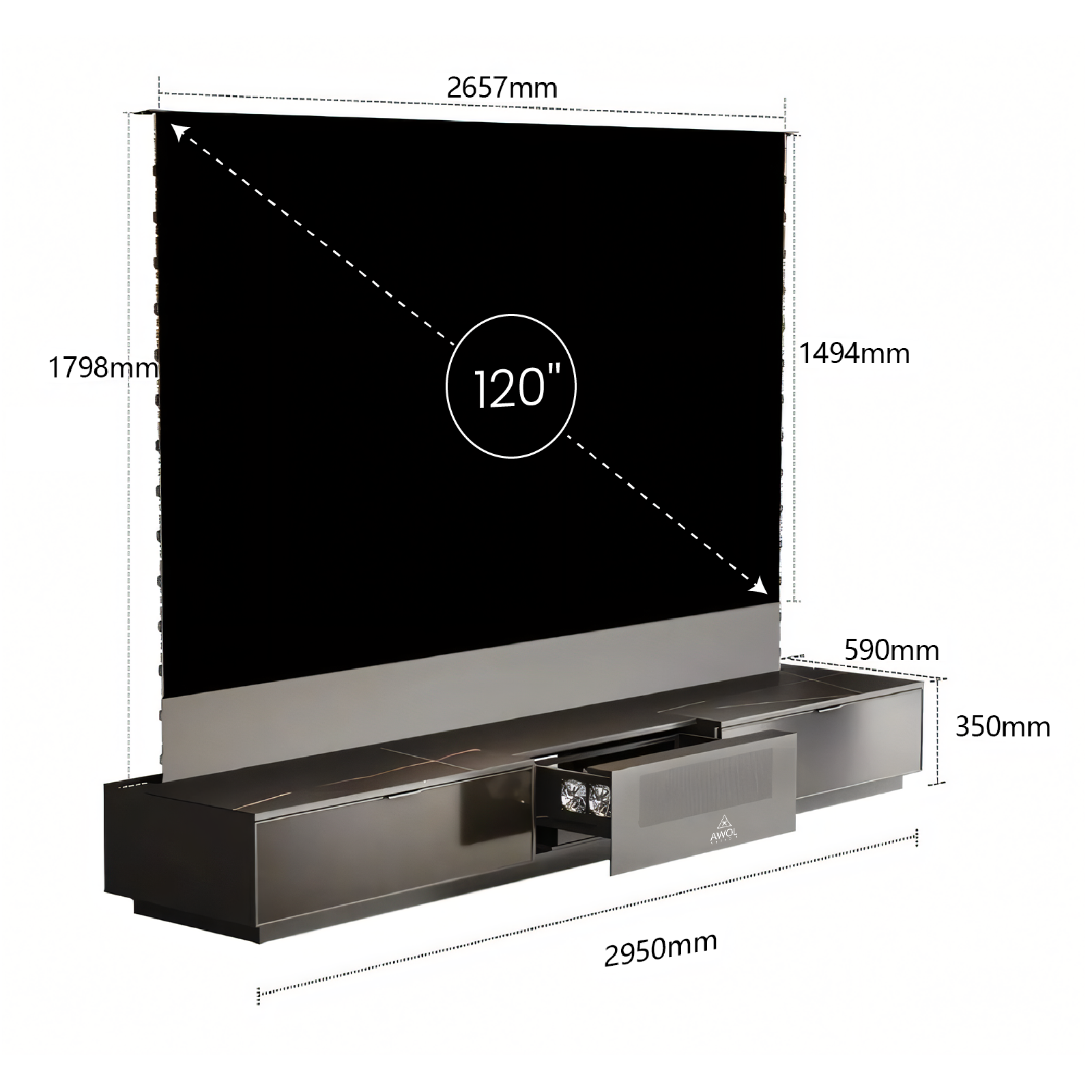 AWOL Vision Vanish Laser-TV – NUR DER SCHRANK