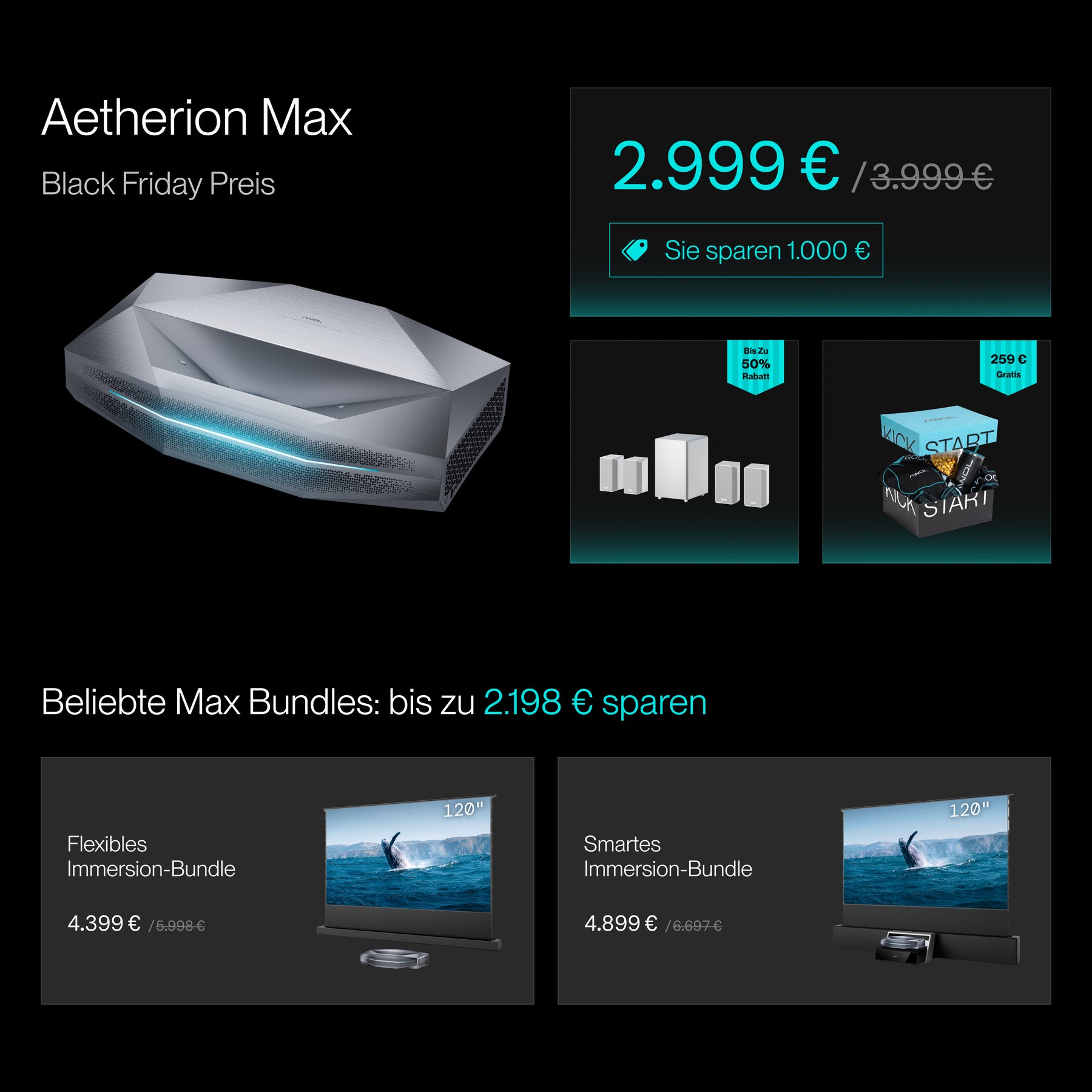 Aetherion Max 4K RGB-Laser UST-Projektor
