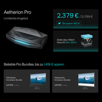 Aetherion Pro 4K RGB-Laser UST-Projektor Hover